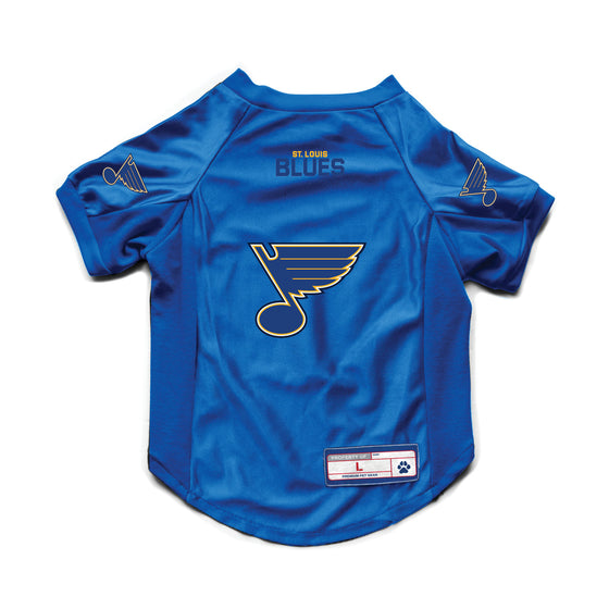 St. Louis Blues Pet Jersey Stretch Size L - Special Order