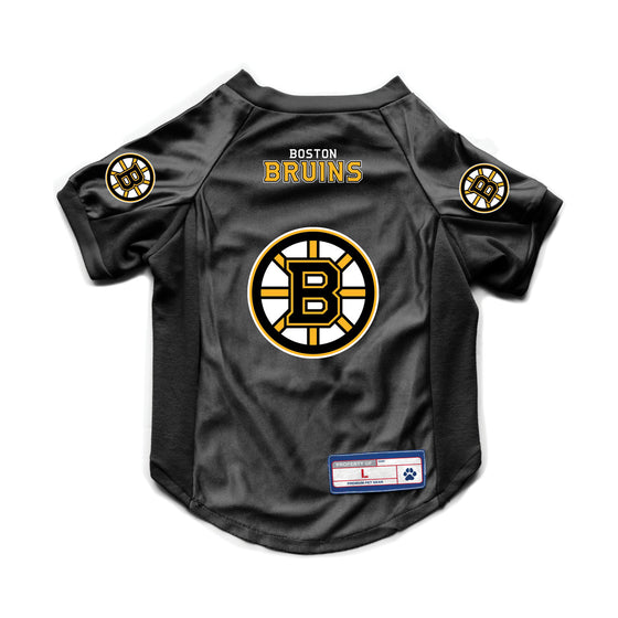 Boston Bruins Pet Jersey Stretch Size L - Special Order