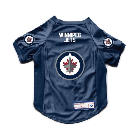 Winnipeg Jets Pet Jersey Stretch Size M - Special Order