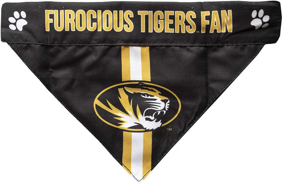 Missouri Tigers Pet Bandanna Size L - Special Order