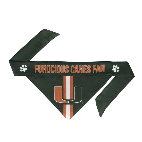 Miami Hurricanes Pet Bandanna Size S - Special Order