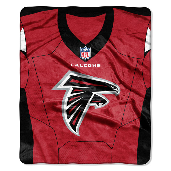 Atlanta Falcons Blanket 50x60 Raschel Jersey Design