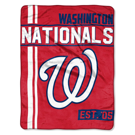 Washington Nationals Blanket 46x60 Micro Raschel Walk Off Design Rolled - Special Order