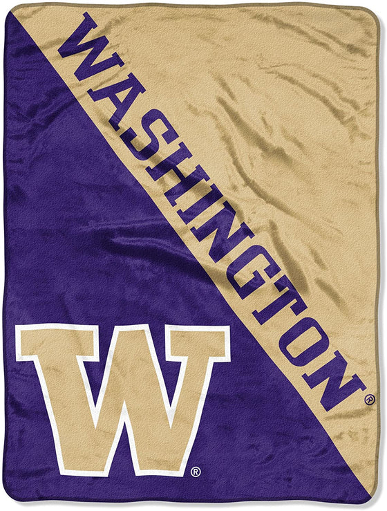 Washington Huskies Blanket 46x60 Micro Raschel Halftone Design Rolled - Special Order