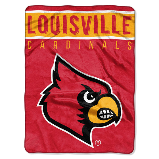 Louisville Cardinals Blanket 60x80 Raschel Basic Design Special Order (CDG)