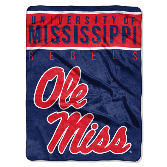 Mississippi Rebels Blanket 60x80 Raschel Basic Design Special Order (CDG)