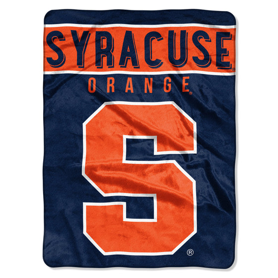 Syracuse Orange Blanket 60x80 Raschel Basic Design Special Order (CDG)