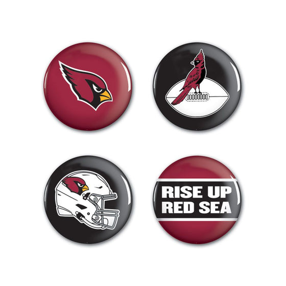 Arizona Cardinals Buttons 4 Pack