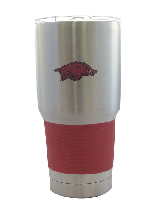 Arkansas Razorbacks Travel Tumbler 30oz Ultra Silver CO