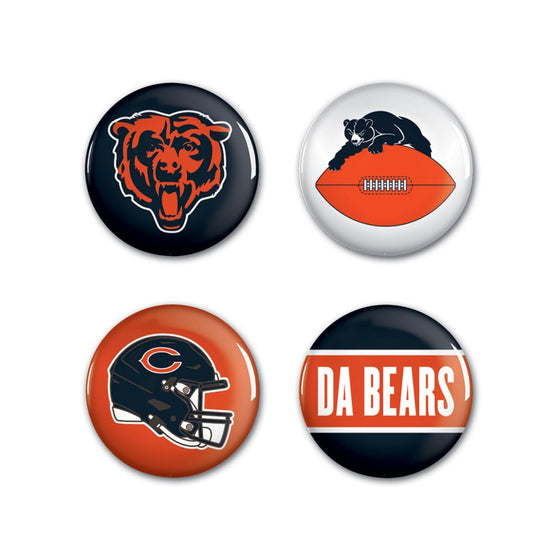 Chicago Bears Buttons 4 Pack - Special Order