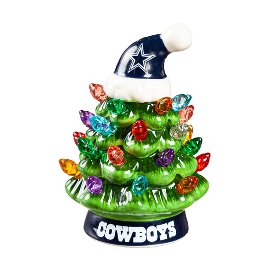 4" Mini LED Tabletop Christmas Tree, Dallas Cowboys