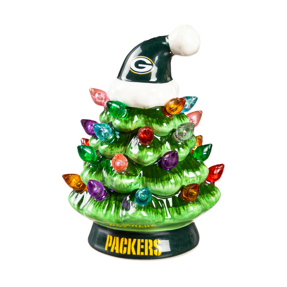 4" Mini LED Tabletop Christmas Tree, Green Bay Packers