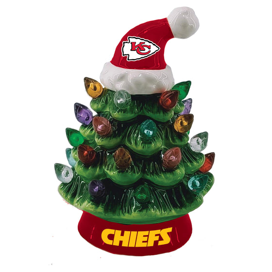 4" Mini LED Tabletop Christmas Tree, Kansas City Chiefs