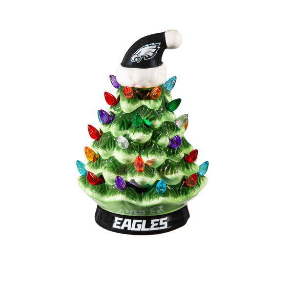 8" LED Ceramic Christmas Tree, Philadelphia Eagles