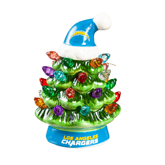 Los Angeles Chargers Christmas Tree 4 Inch LED Tabletop