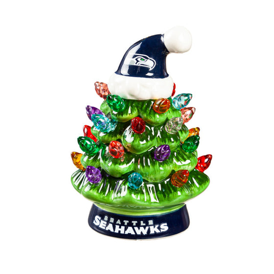 Seattle Seahawks Christmas Tree 4 Inch LED Tabletop