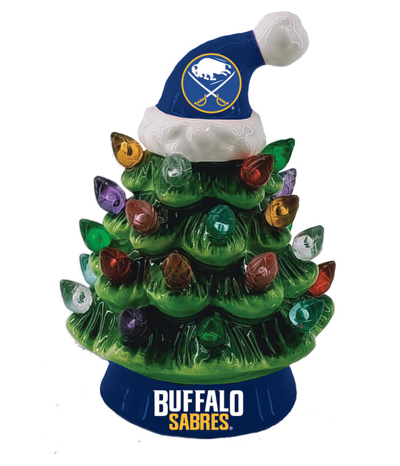 Buffalo Sabres Christmas Tree 4 Inch LED Tabletop