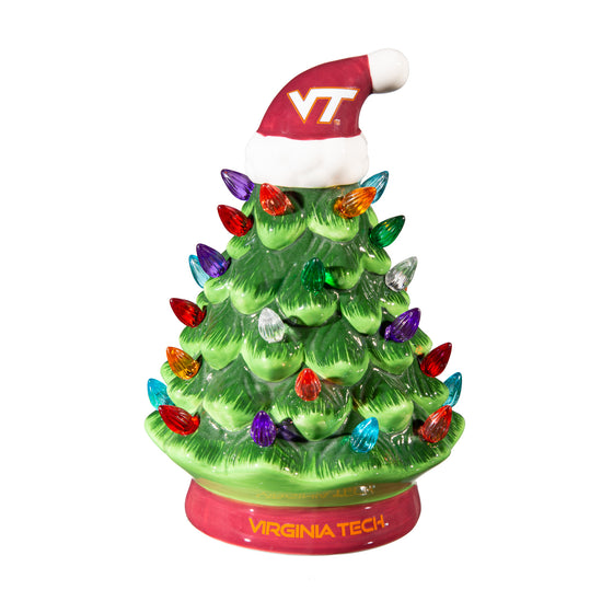 8" LED Ceramic Christmas Tree, Virginina Tech - 757 Sports Collectibles