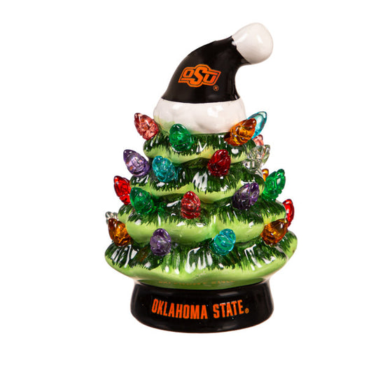 Oklahoma State Cowboys Christmas Tree 4 Inch LED Tabletop