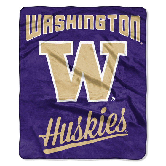 Washington Huskies Blanket 50x60 Raschel Alumni Design - Special Order