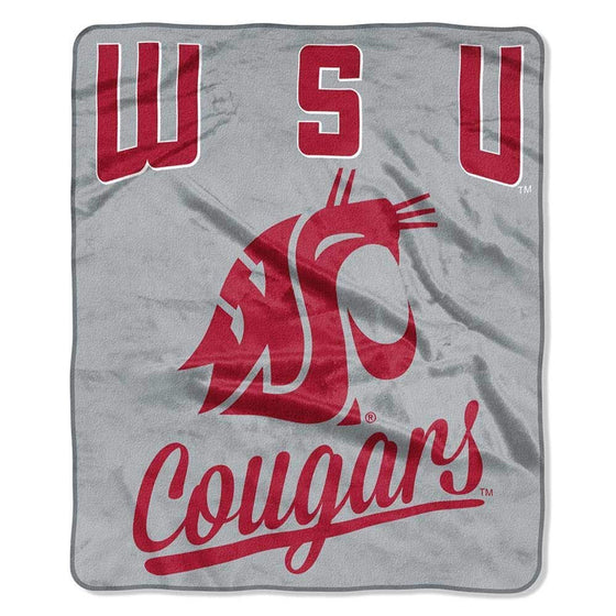 Washington State Cougars Blanket 50x60 Raschel Alumni Design - Special Order