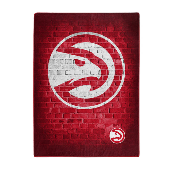 Atlanta Hawks Blanket 60x80 Raschel Street Design - Special Order