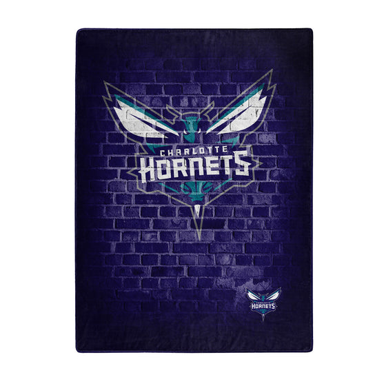 Charlotte Hornets Blanket 60x80 Raschel Street Design - Special Order