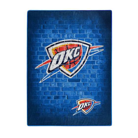 Oklahoma City Thunder Blanket 60x80 Raschel Street Design - Special Order