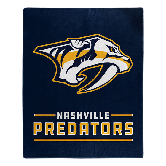 Nashville Predators Blanket 50x60 Raschel Interference Design