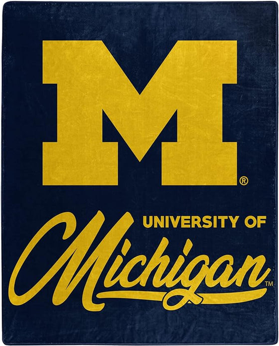 Michigan Wolverines Blanket 50x60 Raschel Signature Design