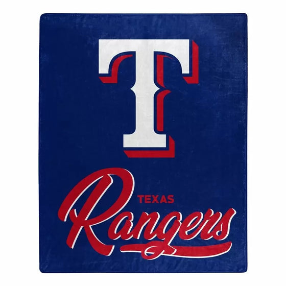 Texas Rangers Blanket 50x60 Raschel Signature Design