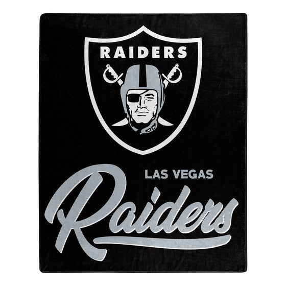 Las Vegas Raiders Blanket 50x60 Raschel Signature Design