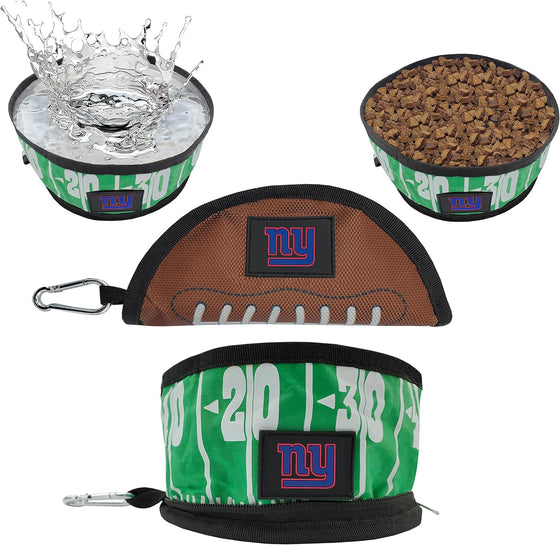 New York Giants Collapsible Pet Bowl