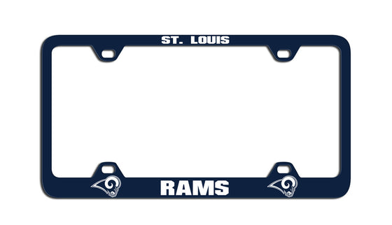 Los Angeles Rams License Plate Frame Laser Cut Blue