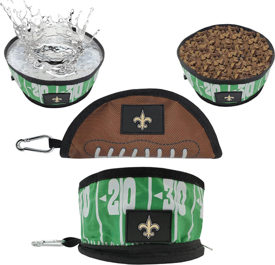 New Orleans Saints Collapsible Pet Bowl by Pet First