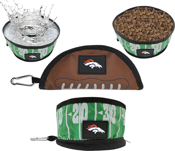 Denver Broncos Collapsible Pet Bowl by Pet First