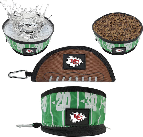 Kansas City Chiefs Collapsible Pet Bowl by Pet First