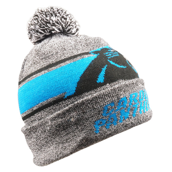 Carolina Panthers Beanie Gray Stripe Light Up