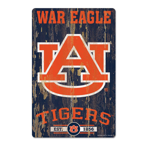 Auburn Tigers Sign 11x17 Wood Slogan Design - Special Order