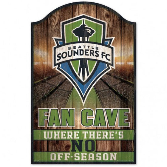 Seattle Sounders FC Sign 11x17 Wood Fan Cave Design - Special Order