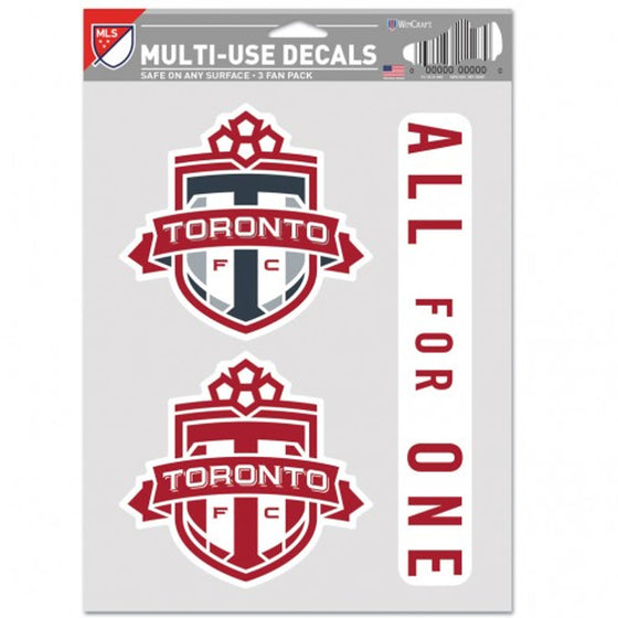 Toronto FC Decal Multi Use Fan 3 Pack Special Order