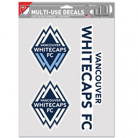 Vancounver Whitecaps Decal Multi Use Fan 3 Pack Special Order