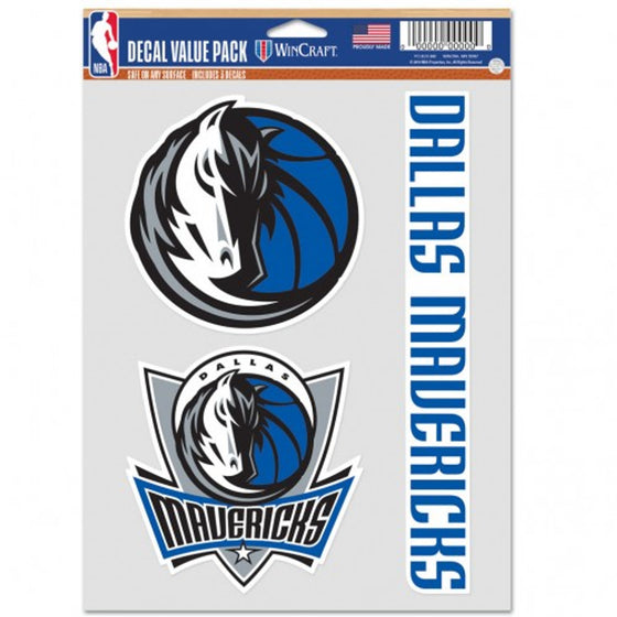 Dallas MavericksÂ Decal Multi Use Fan 3 Pack Special Order