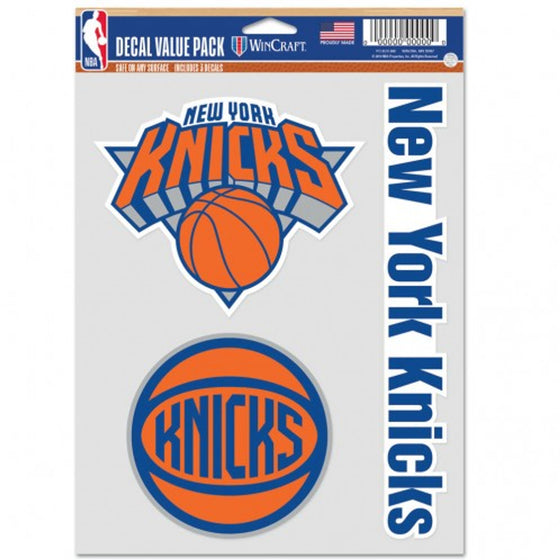 New York Knicks Decal Multi Use Fan 3 Pack Special Order