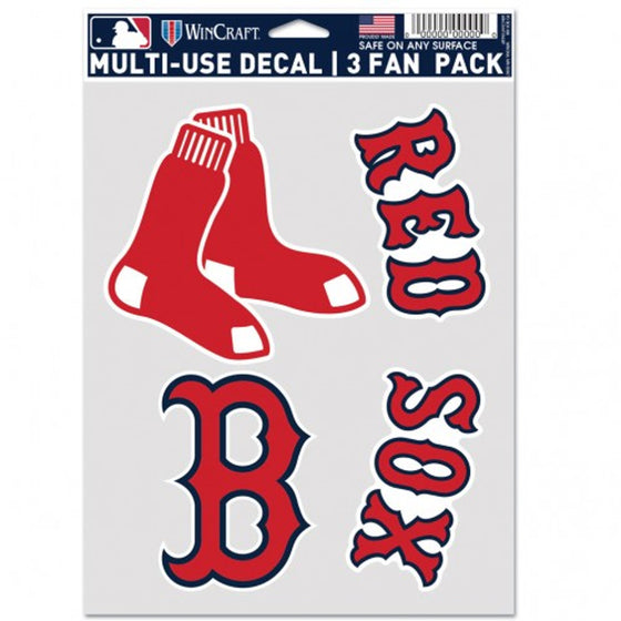 Boston Red Sox Decal Multi Use Fan 3 Pack