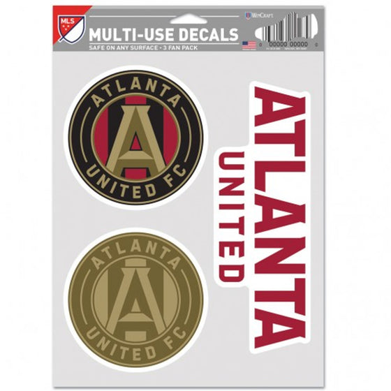 Atlanta United FC Decal Multi Use Fan 3 Pack Special Order