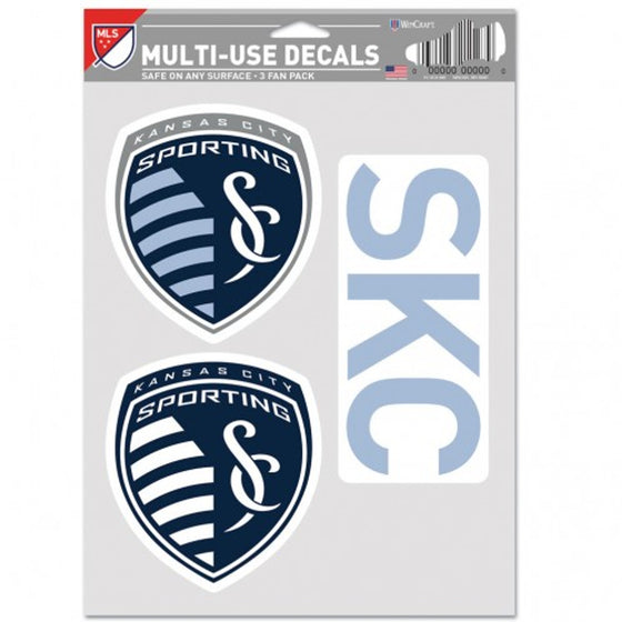 Sporting Kansas City Decal Multi Use Fan 3 Pack Special Order