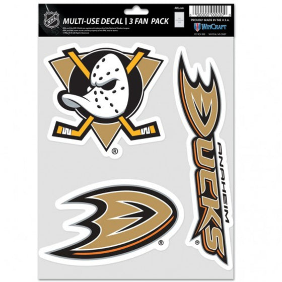 Anaheim Ducks Decal Multi Use Fan 3 Pack Special Order