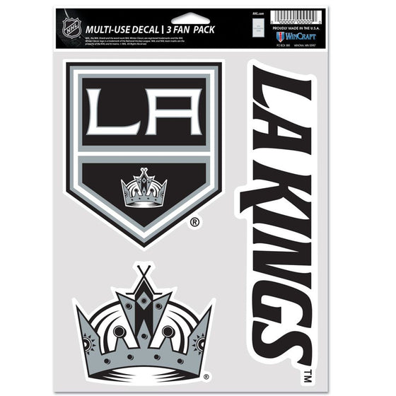 Los Angeles Kings Decal Multi Use Fan 3 Pack