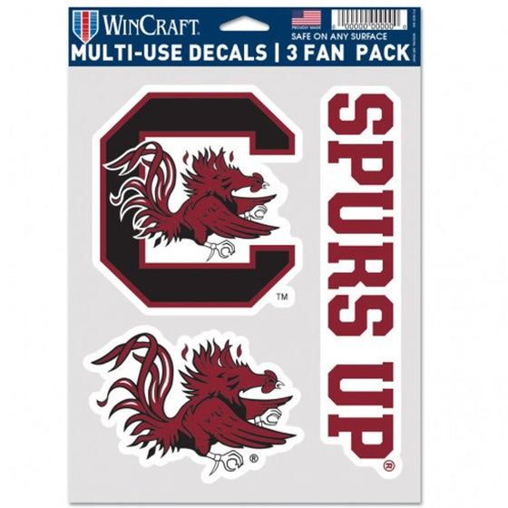 South Carolina Gamecocks Decal Multi Use Fan 3 Pack Special Order